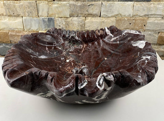Aurora Marble rosso levanto sink