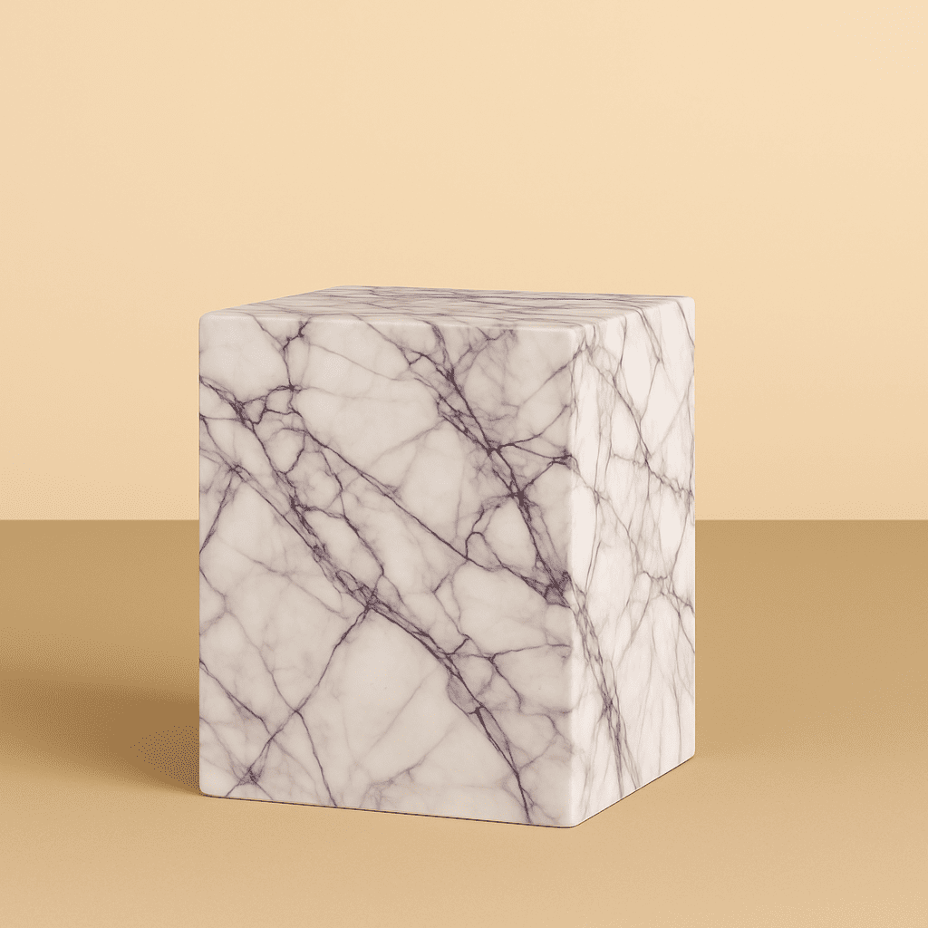 Lilac marble cube side table from aurora marble