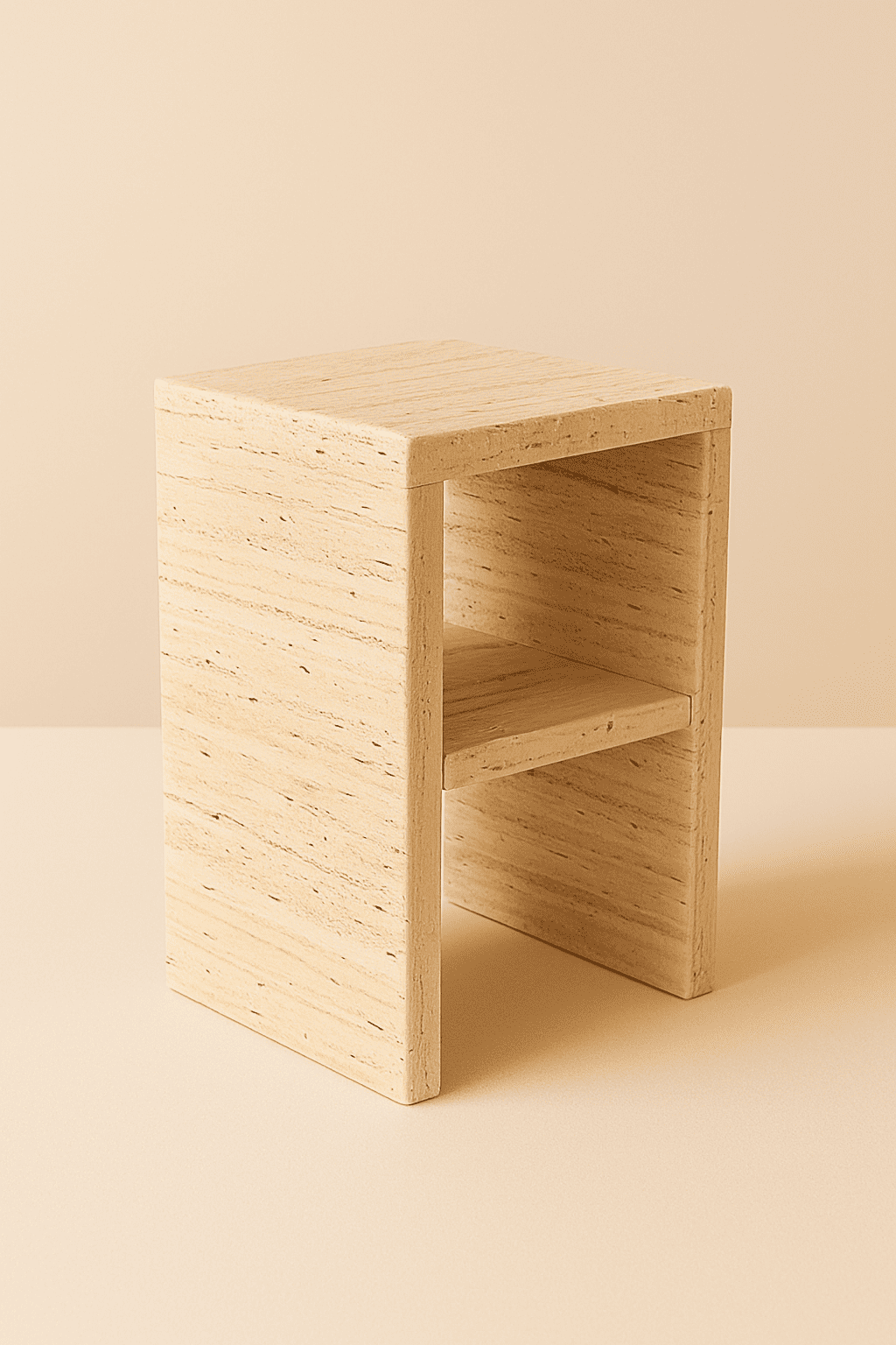 Marble bedsıde table with a shelf from aurora marble
