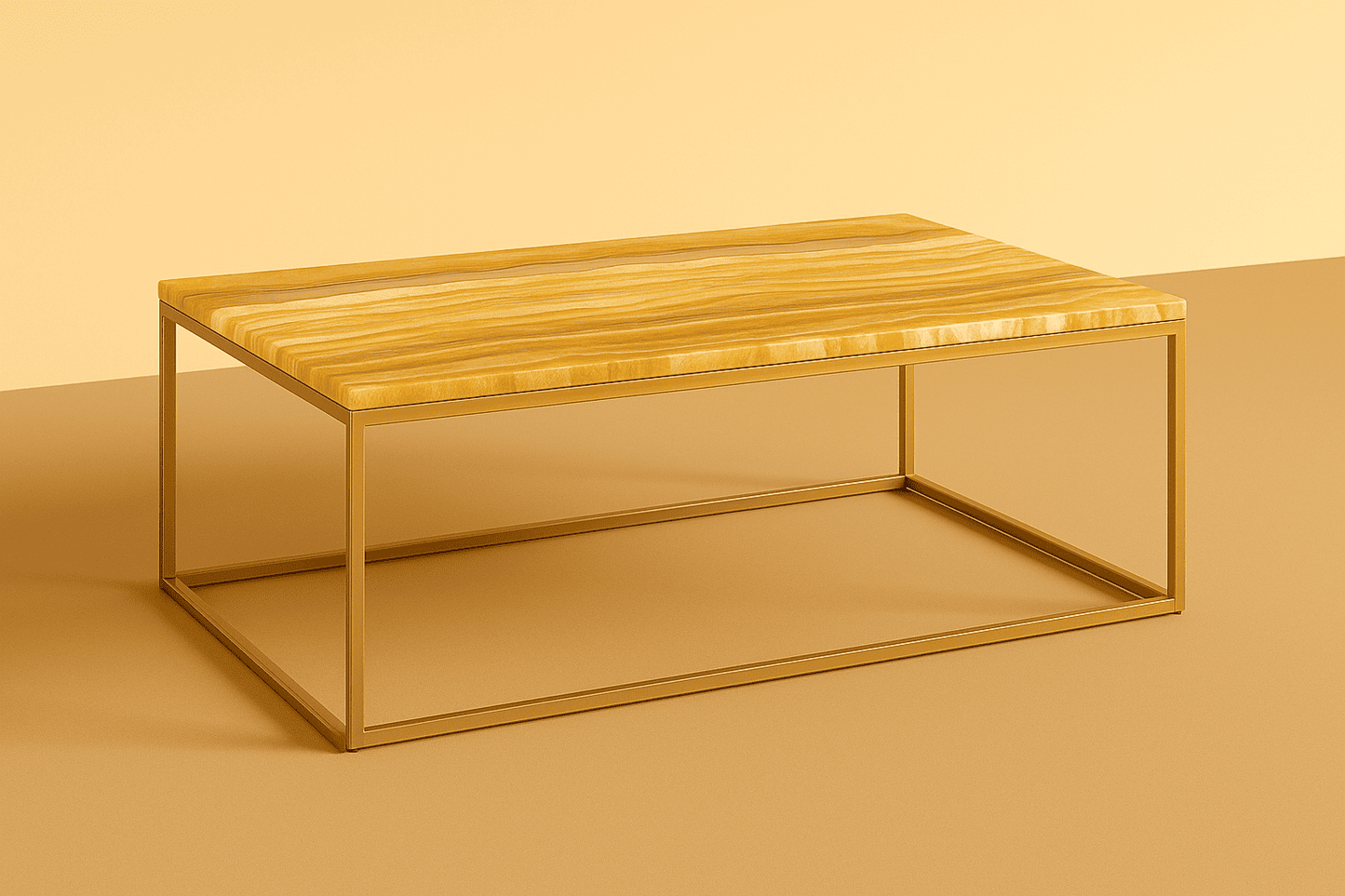 onyx coffee table with metal legs