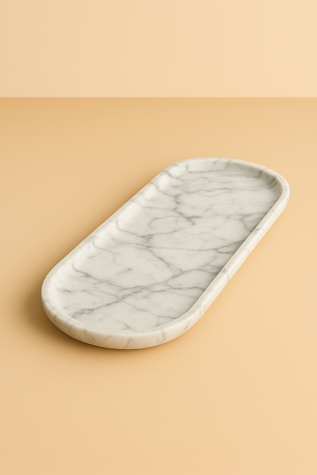 Aurora Marble oval marble tray for decoration luxury aegean white