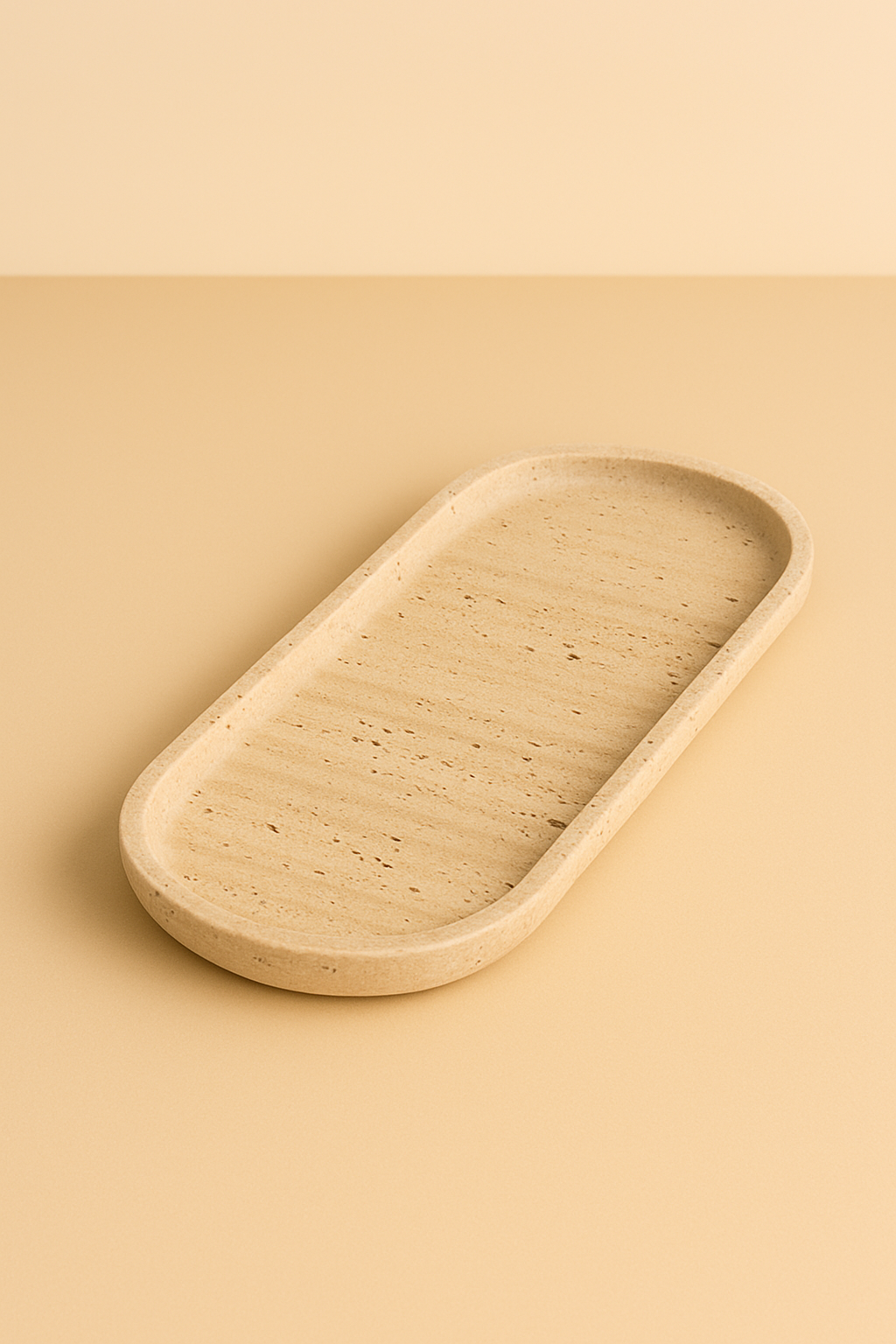 Aurora Marble oval marble tray for decoration luxury travertine