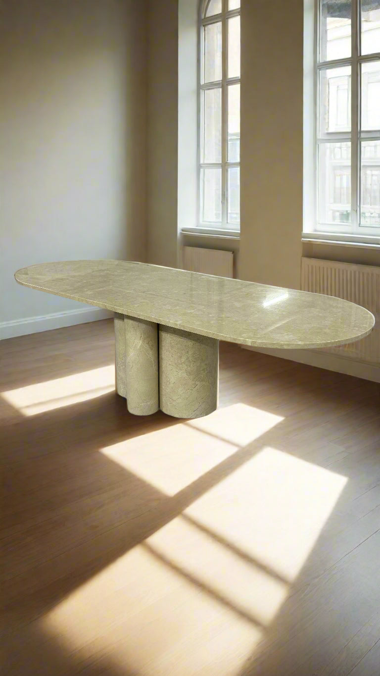VASA Crema Marfil Marble Dining Table