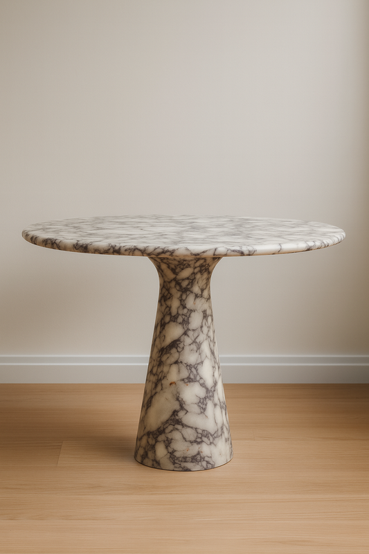 calacatta viola and natural marble stone dining table