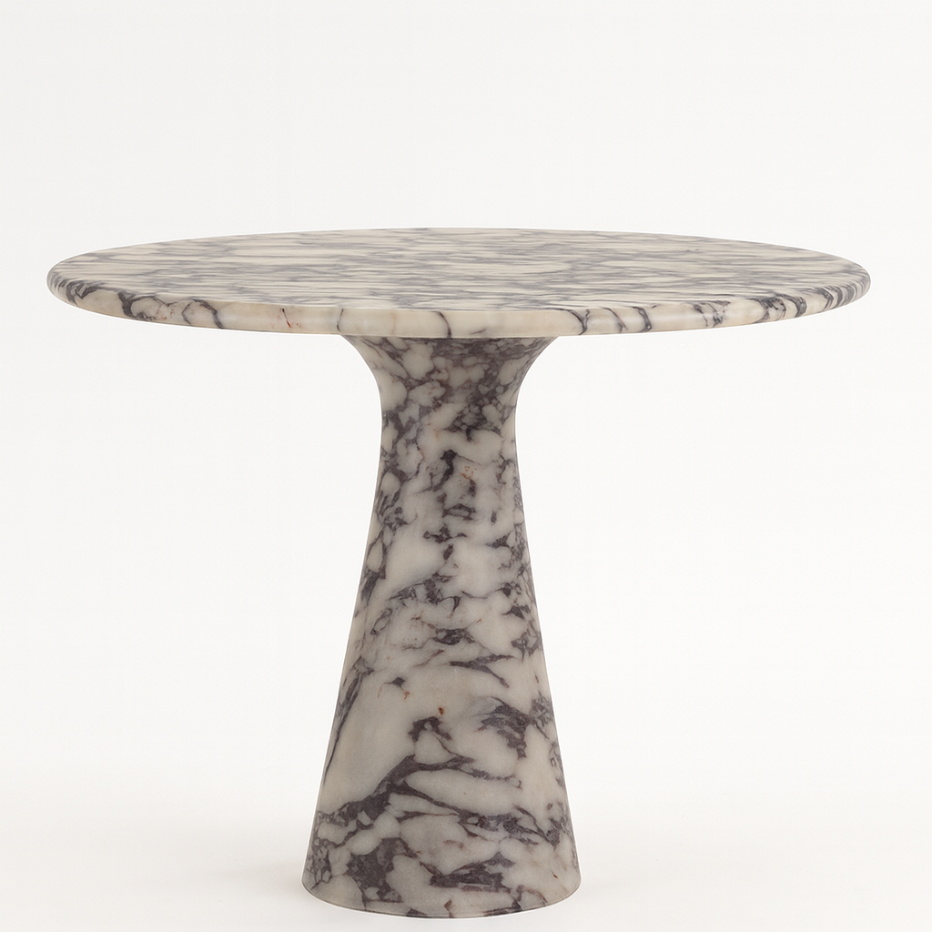 calacatta viola and natural marble stone round marble dining table