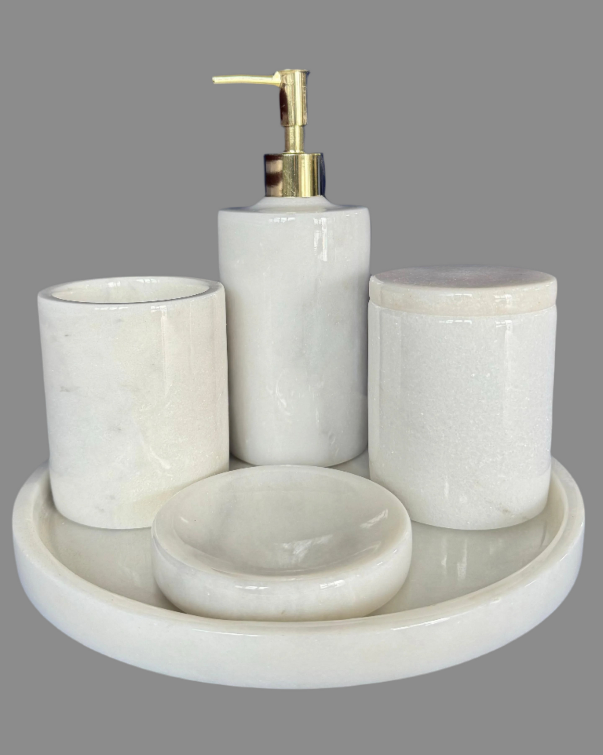 Aurora Marble bathroom set white
marble aurora