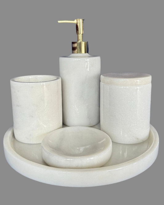 Aurora Marble bathroom set white
marble aurora