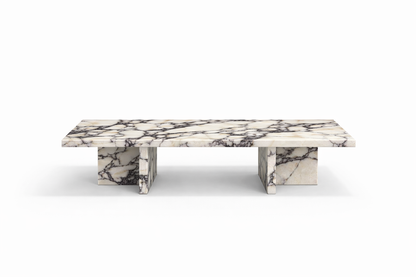 calacatta viola rectangular coffee table