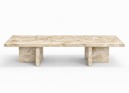 Marble coffee table on a white background