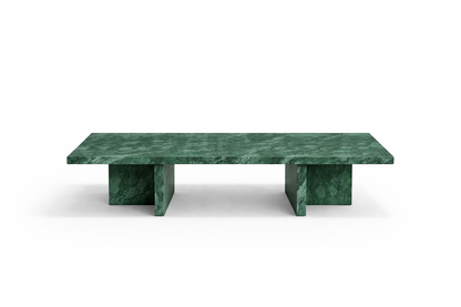 Green marble coffee table on a white background. verde alpi marble table
