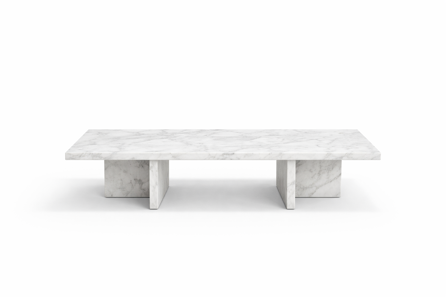 white Marble coffee table on a white background