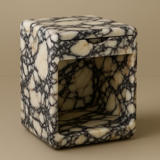CLOUD Aegean White Bedside Table With Drawer