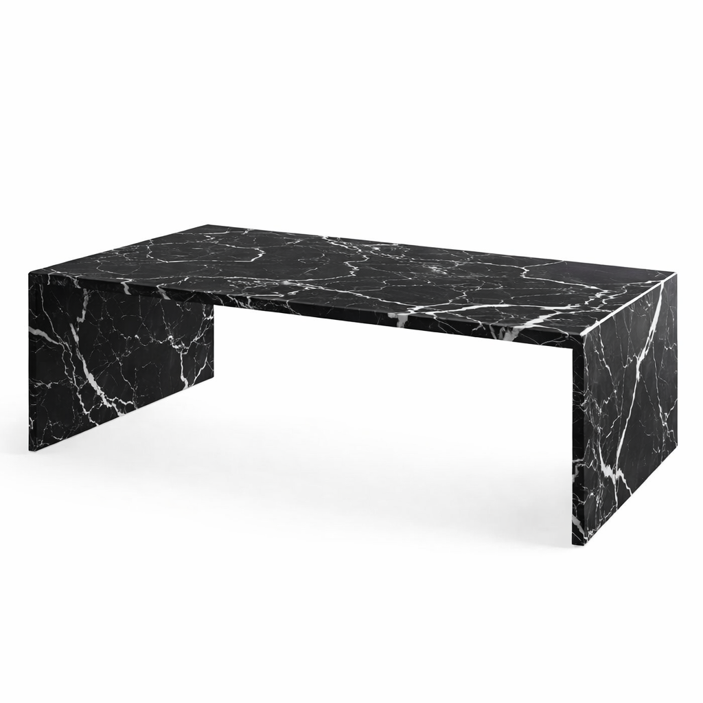DOLCE marble coffee table in Nero Marquina black marble - Aurora Marble