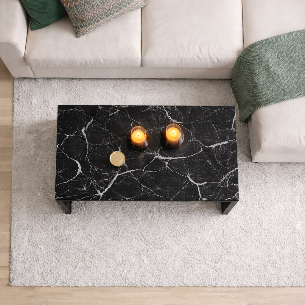 DOLCE marble coffee table in modern living room interior