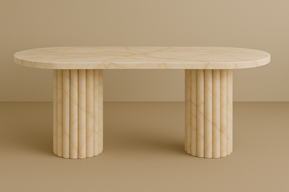 luxury dining table made of marble by aurora marble beige marble home decor