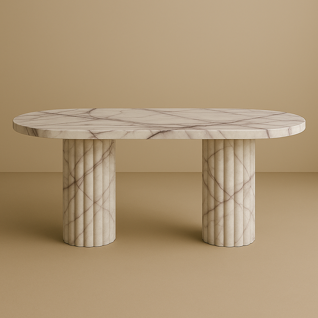 luxury dining table made of marble by aurora marble Lilac marble home decor