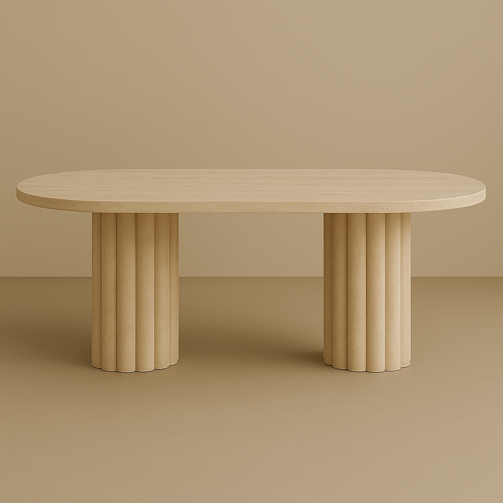 luxury dining table made of marble by aurora marble travertine home decor