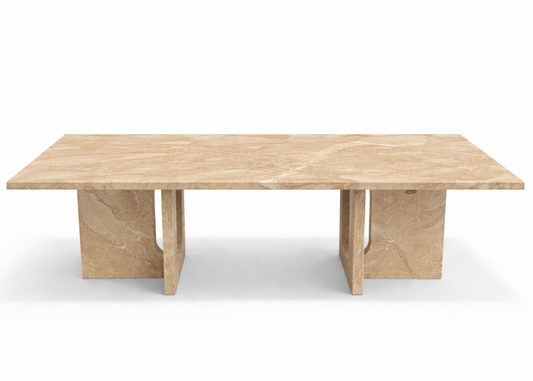 luxury designer marble coffee table on a white background