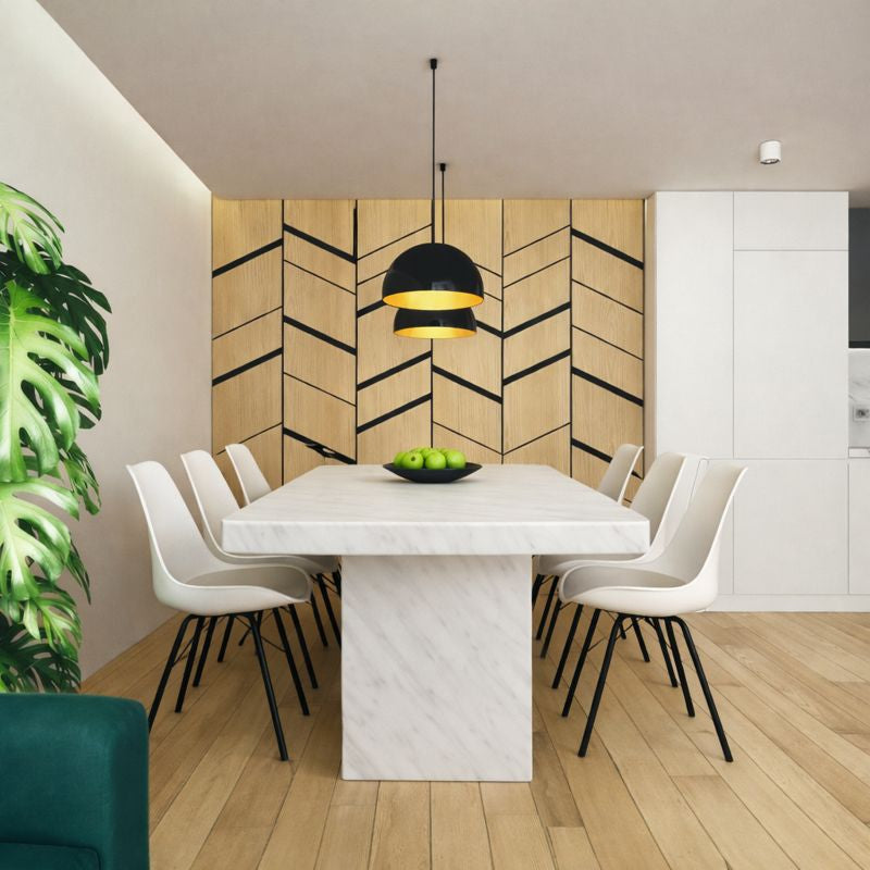 MIDDAG marble dining table white marble