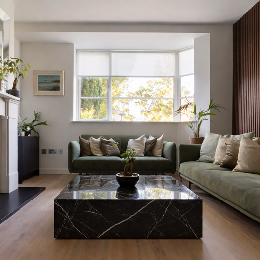 QUATTRO square marble coffee table made of marquina