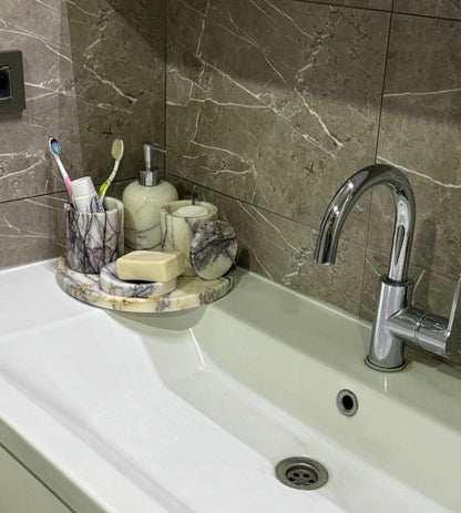REN Lilac Marble Bathroom Set