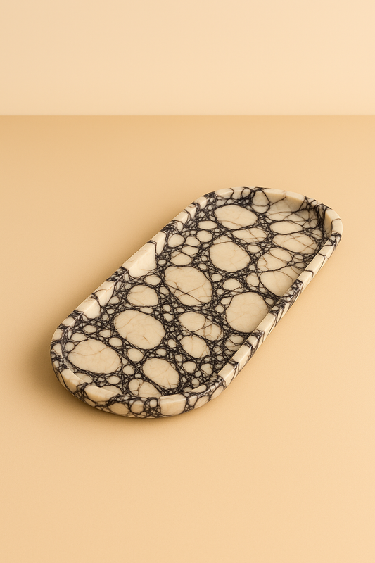 Aurora Marble oval marble tray for decoration luxury