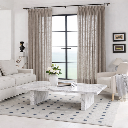 rectangular marble coffee table