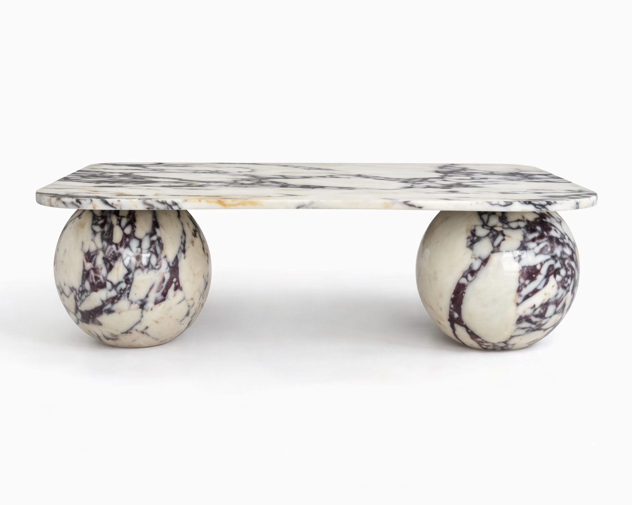 sphere legs marble coffee table